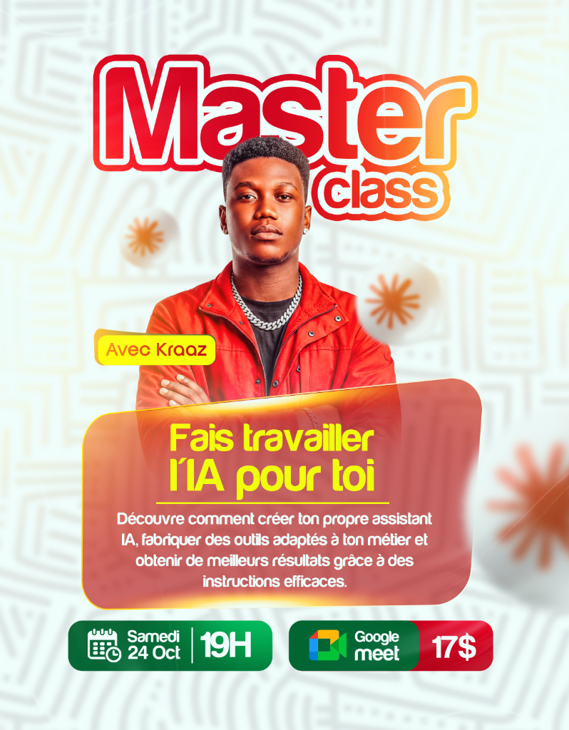 Affiche Masterclass IA avec Kraaz