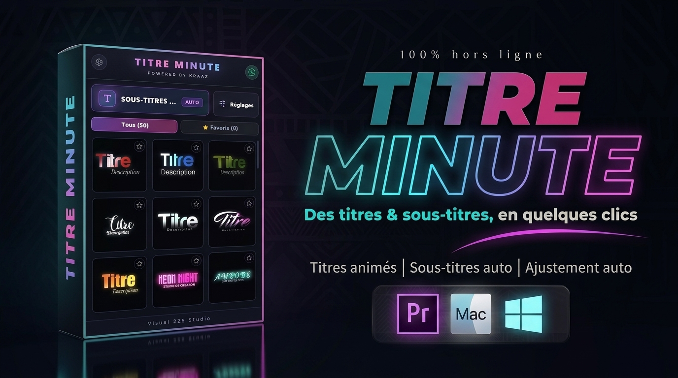 Titre Minute Extension Premiere Pro